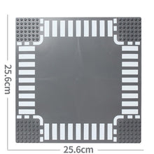 Load image into Gallery viewer, Classic Road Base Plates Straight Crossroad Curve Small Dots Baseplate Board City DIY Building Blocks Toys