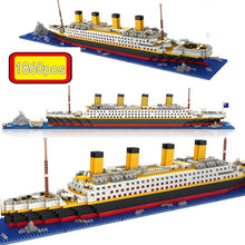 Load image into Gallery viewer, 1860 pcs Titanic Cruise Ship Model Boat DIY Assemble Building Diamond Blocks Model Classical Brick Toys Gift for Children Drop