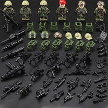 Load image into Gallery viewer, 6pcs New Legoinglys MILITARY minifigured Russian Alpha Force SWAT Army Camouflage Soldier Building Blocks Brick Figure Toys Gift