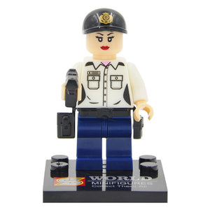 Single Sale Military Modern SWAT Figure Police with Shield Weapon Bricks building blocks set Model Toys for Children Legoing