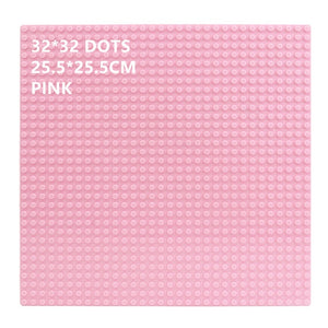 32*32 Dots Plastic Blocks Base Plates Pink Compatible Legoing City Classic Toys Mini Building Bricks Baseplates for Kids 32x32