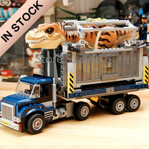 In Stock T. Rex Transport 10927 Jurassic World Series 609PCS Jurassic Park Building Blocks Model Children Classic Toys 75933