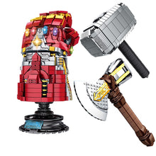 Load image into Gallery viewer, SY1398 SY1399 SY1400 Building Block Super Heroes Bricks Weapon Mjolnir Stormbreaker Infinity Gauntlet Figures Toys For Children