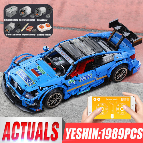 20005 DHL Technic Motor Car Compatible With MOC-6687 C63 Speed Car Set Building Blocks Bricks App Control RC Car Kids Toys Gift