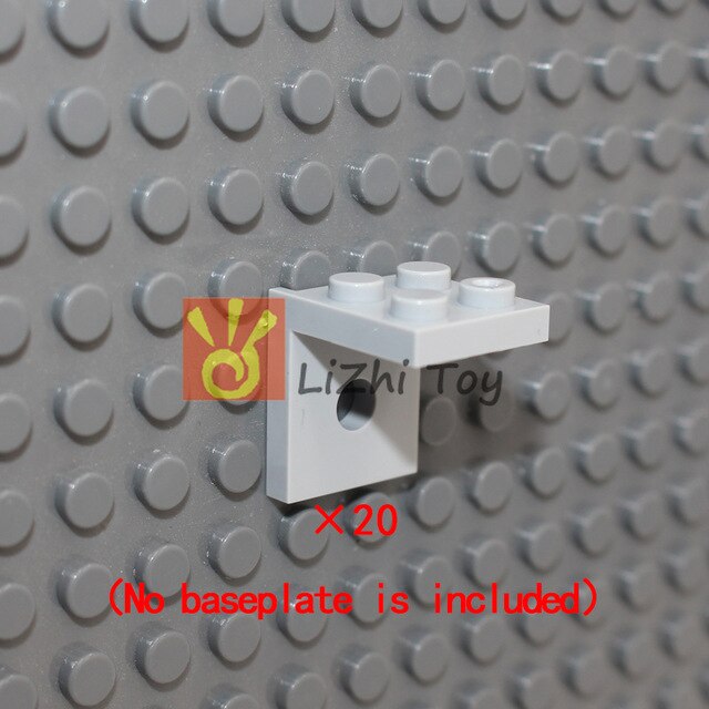 MOC Brick Parts 3456 Minifigure Bracket Inverted 2 X 2  with 2 Holes Classic Piece Building Block Toy Accessory