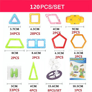 New 180pcs Mini Magnetic Designer Construction Set Model & Building Toy Plastic Magnetic Blocks Educational Toys For Kids Gift