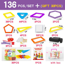 Load image into Gallery viewer, 114pcs To 196PCS Magnetic Blocks Magnetic Designer Building Construction Toys Set Magnet Educational Toys For Children Kids Gift