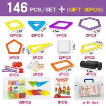 Load image into Gallery viewer, 114pcs To 196PCS Magnetic Blocks Magnetic Designer Building Construction Toys Set Magnet Educational Toys For Children Kids Gift