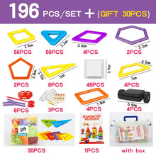 Load image into Gallery viewer, 114pcs To 196PCS Magnetic Blocks Magnetic Designer Building Construction Toys Set Magnet Educational Toys For Children Kids Gift